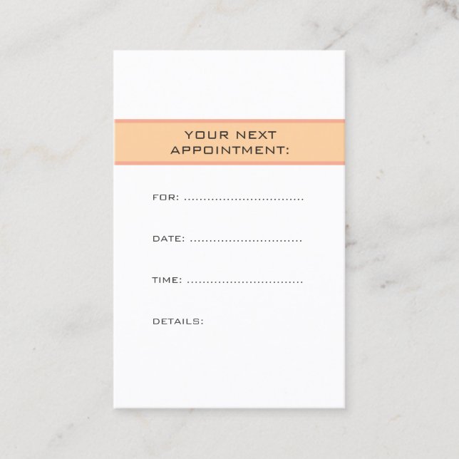 Custom Plain Appointment Reminder Template Terminkarte (Vorderseite)