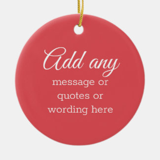 CUSTOM Plain élégant en céramique rouge ornement
