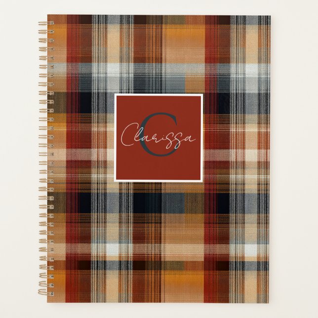 Custom Planner Gingham Pattern Style Planer (Vorderseite)