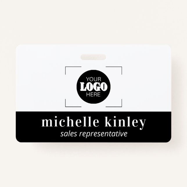 Custom plastic name badge logo QR code ID badge Ausweis (Vorderseite)