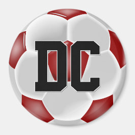 Custom-Player-Nummer des Red Soccer Ball/Letter Sp Magnet