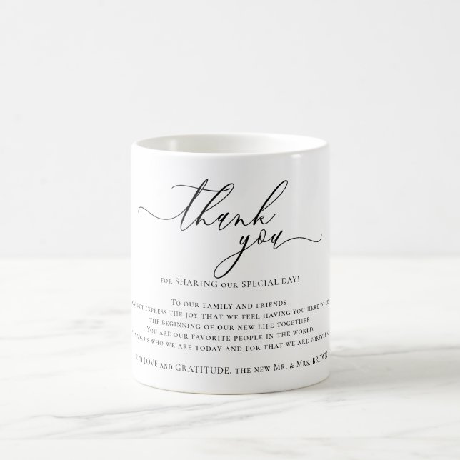 Custom Poem Thank You Kaffeetasse (Mittel)