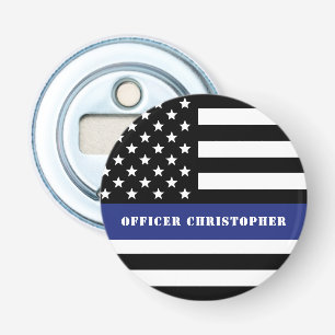 Custom Police Officer Thin Blue Line Polizeiabteil Flaschenöffner
