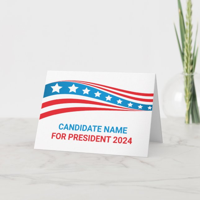 Custom Political Campaign American Election Card Karte (Vorderseite)
