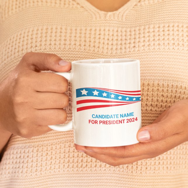 Custom Political Campaign American Flag Election Kaffeetasse (Von Creator hochgeladen)
