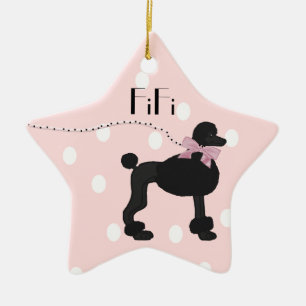 Custom Poodle-Ornament Keramikornament