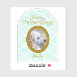 Custom Poodle Photo & Name Sticker  Forever Friend