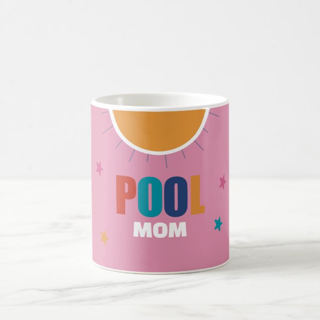 Custom Pool Schwimmtypografie moderne niedliche Ma Kaffeetasse (Mittel)