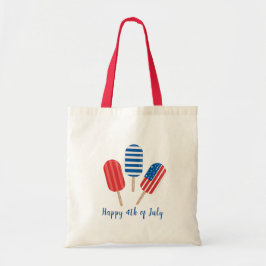Custom Popsidence Red White Blue Modern Minimalist Tragetasche