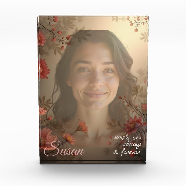 Custom Portrait for Her – Personalized Photo Gift Fotoblock (Vorderseite)