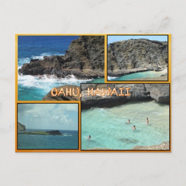 CUSTOM POSTCARDS- HAWAII COLLAGE# 17 POSTKARTE (Vorderseite)