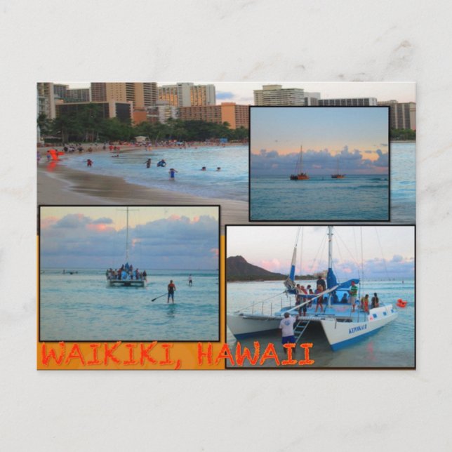 CUSTOM POSTCARDS- HAWAII COLLAGE# 28 POSTKARTE (Vorderseite)