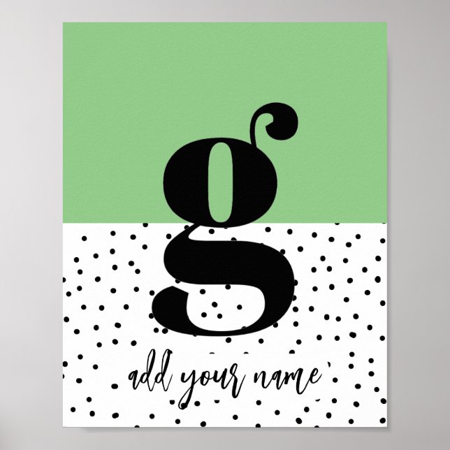 CUSTOM - Poster - Kleinschreibung g (Vorne)