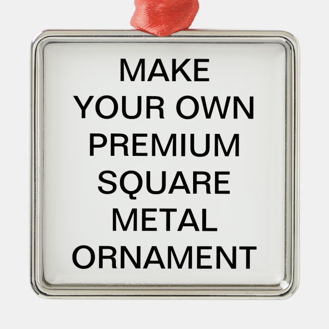 Custom Premium 2" Square Christmas Tree Ornament Aus Metall (Vorne)