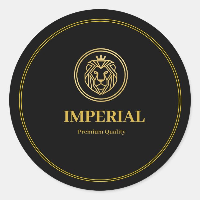 Custom Premium Round Business Logo Sticker (Devant)