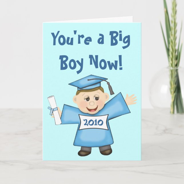 Custom Preschool / Kindergarten Boy Graduation Karte (Vorderseite)