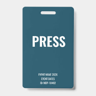 Custom Press Media Access Blue Concert Festival  Ausweis