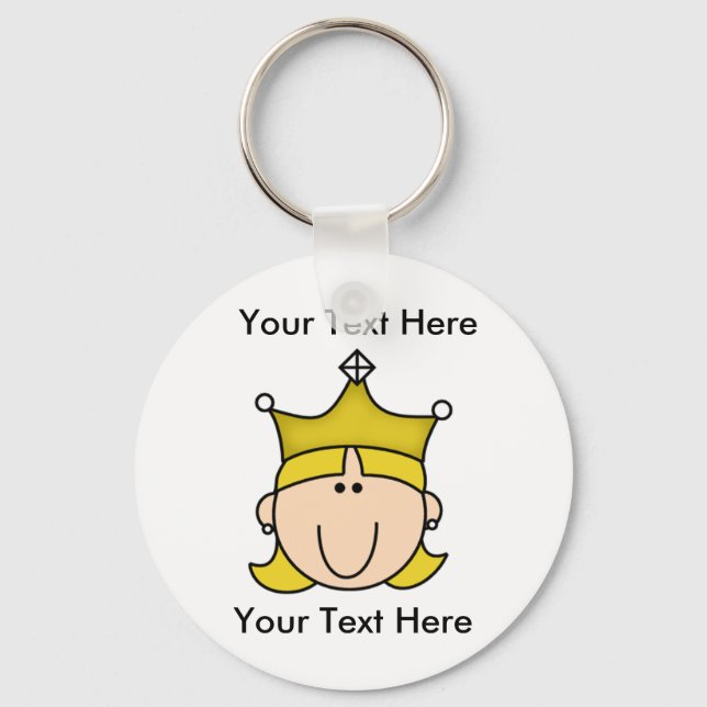 Custom Princess Blonde Schlüsselanhänger (Vorderseite)