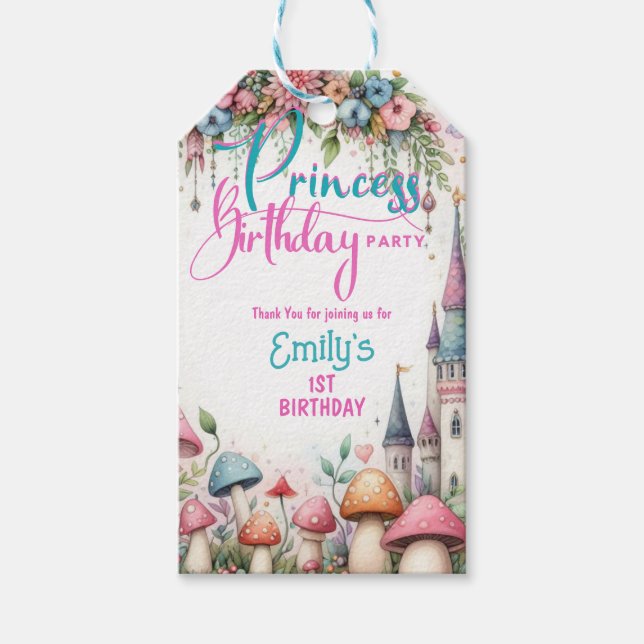 Custom Princess Fairy Daughter Birthday Fairycore Geschenkanhänger (Vorderseite)