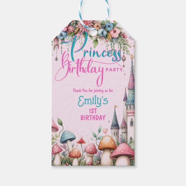 Custom Princess Fairy Girl's Birthday Fairycore Geschenkanhänger (Vorderseite)