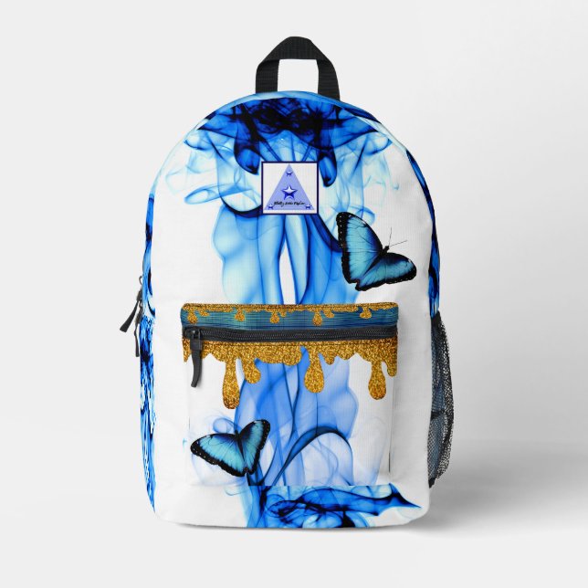 Custom Print Backpacks | Butterflies | Backpack  Bedruckter Rucksack (Vorderseite)