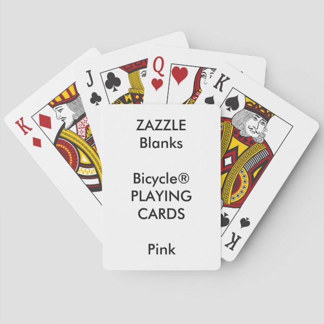 Custom Print Bicycle® PINK Playing Cards Blank Spielkarten (Rückseite)