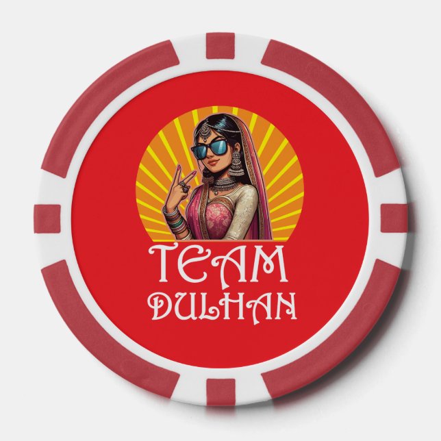 Custom Print Desi Wedding Shaadi Vibes Pokerchips (Vorderseite)