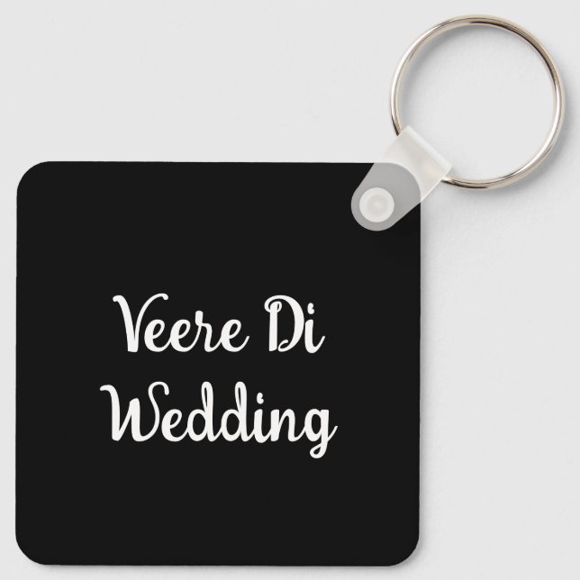 Custom Print Desi Wedding Shaadi Vibes Schlüsselanhänger (Rückseite)