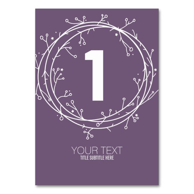 CUSTOM PRINT DIY Bio Tischnummer EDITABLE (Vorderseite)