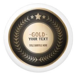 CUSTOM PRINT DIY MEDAL Gold #1 Champion EDITABLE Keramikknauf