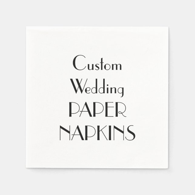 Custom Print Wedding Party Papier Napkins Serviette (Vorderseite)