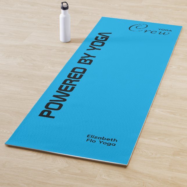 Custom Print Yoga Crew Azure Blue Yogamatte (Beispiel)