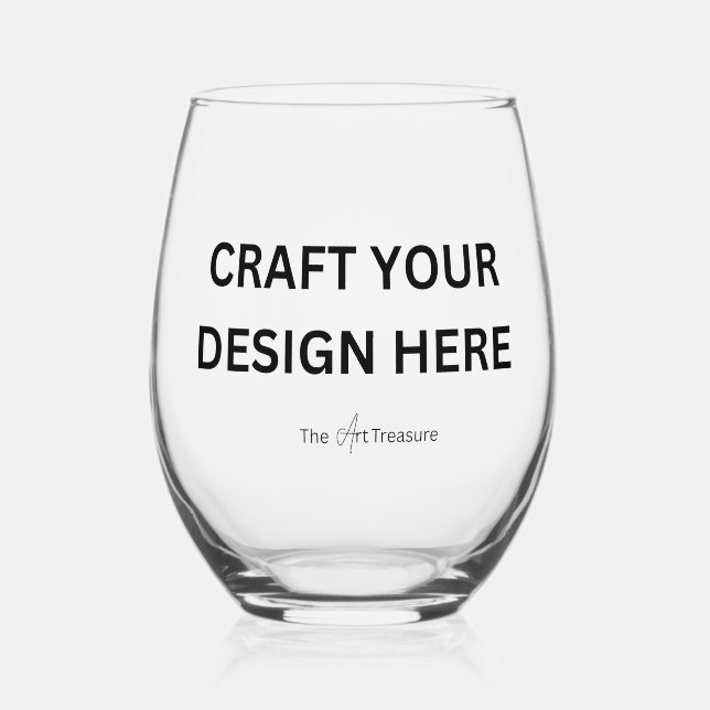 Custom Printed – Upload Your Own Design Weinglas Ohne Stiel (Vorderseite)