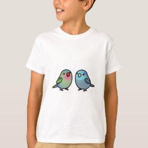 CUSTOM: Prinzessin Parakeet und Blauer Parrotlet T-Shirt
