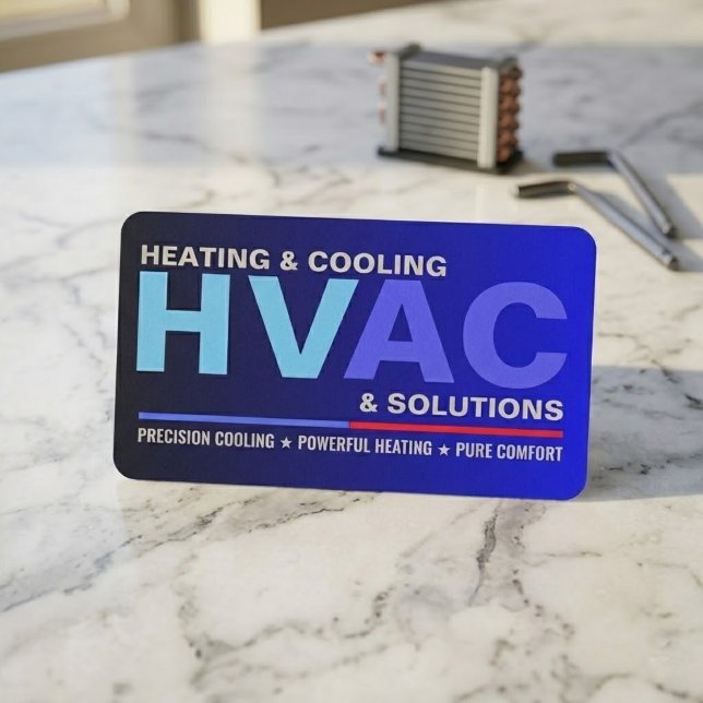 Custom Professional Modern HVAC Services Visitenkarte (best hvac business cards)
