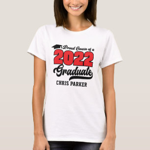 CUSTOM Proud-Cousin eines T - Shirt mit Abschluss 