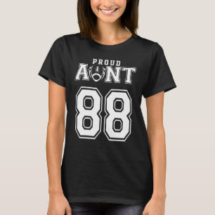 Custom Proud Football Tante Nummer 88 Personalisie T-Shirt