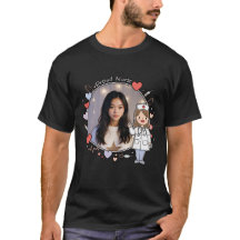 Custom Proud Nurse Photo Frame Cute Cartoon TShirt