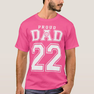 Custom Proud Volleyball Vater Nummer 22 Personalis T-Shirt