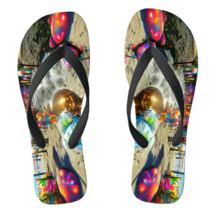 Custom Psychedelic Balloons farbige Flip Flops