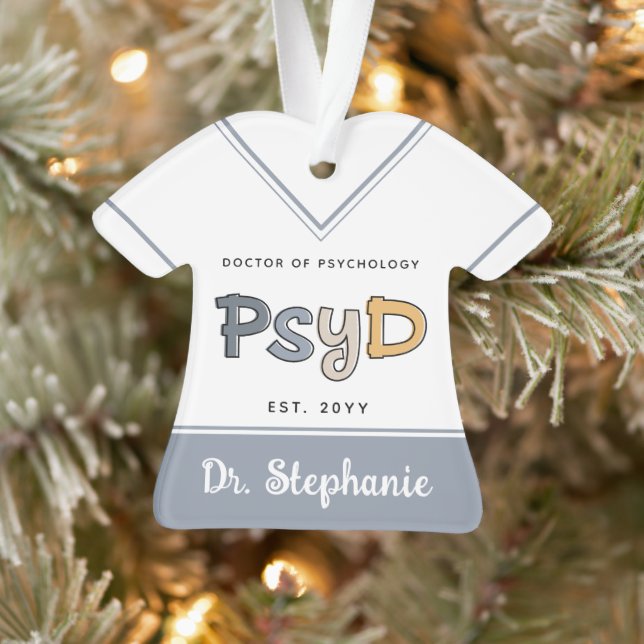 Custom PsyD Doctor of Psychology Psychologist Ornament (Baum)