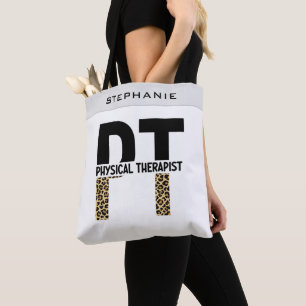 Custom PT Physiotherapeut Cheetah Print Tasche
