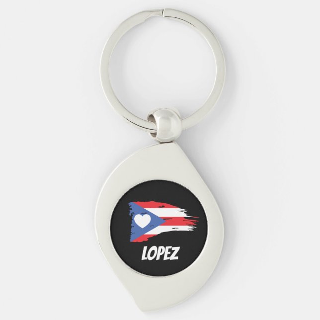 Custom Puerto Rico Schlüsselanhänger (Vorderseite)