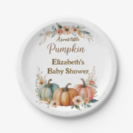 Custom Pumpkin Baby Dusche Pappteller