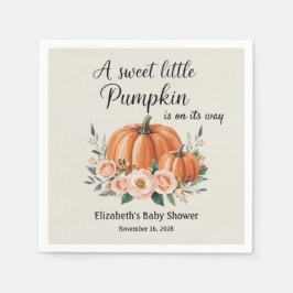 Custom Pumpkin Baby Dusche Serviette