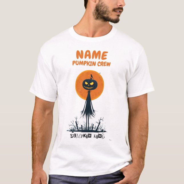 Custom Pumpkin Crew Halloween Shirt (Vorderseite)