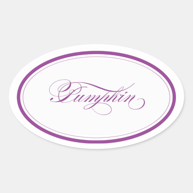 Custom_Pumpkin Oval Ovaler Aufkleber (Vorderseite)