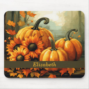 Custom Pumpkin Sonnenblume Herbst Herbst Theme Mousepad