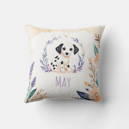 Custom Puppy Dalmatiner Pillow Boho Blumendesign Kissen