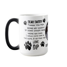 CUSTOM PUPPY DOG DADDY! DEAR VATER pET KAFFEE